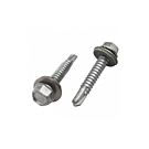 Zelfborende schroeven met EPDM ring bi-metaal 6,3x25 - 100 stuks Zelfborende schroeven met EPDM ring bi-metaal 6,3x25 - 100 stuks