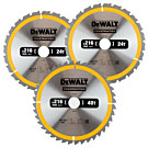 DeWalt zaagbladen 216x30 3 delige set