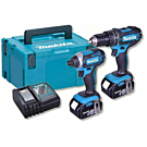 Makita DLX2131JX1 18V 2x 3.0Ah Li-ion Combiset in systainer