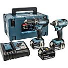 Makita DLX2131JX1 18V 3x 3.0Ah Li-ion Combiset in systainer