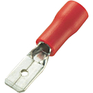 Kabelschoen man rood 6.3mm - 50 stuks