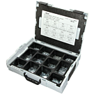 Assortiment moeren en ringen verzinkt in L-Boxx 1800 delig Assortiment moeren en ringen verzinkt in L-Boxx 1800 delig