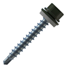 Boorschroeven met 14mm ring 4,8x35 RAL 6009 100 stuks Boorschroeven met 14mm ring 4,8x35 RAL 6009 100 stuks