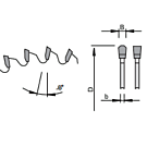 Slijpservice zaagblad slijpen, cirkelzaagbladen daktand (daktand blad zie afbeelding)