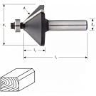 HM Fase- en verstekfrees met lager, 45°, 32 x 10 mm schacht 8