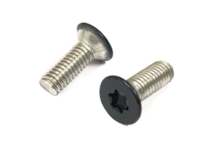 Metaalschroeven ISO 14581 RVS A2 Torx RAL 9005 mat zwart M5x12 - 200 stuks (gecoat)