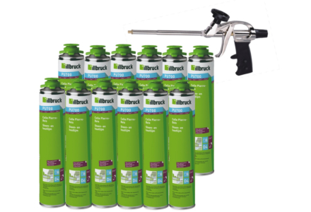 Illbruck PU700 steenlijm / houtlijm + pur pistool - 12x880ml