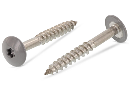 Schroeven voor Trespa® RVS A2 4,8x60 RAL 7037 stofgrijs 100 stuks