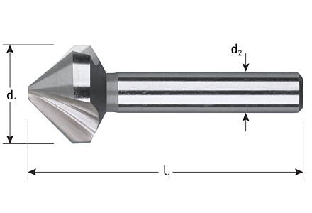 Rotec HSS verzinkfrees 20,5mm 90° met 3 snijkanten
