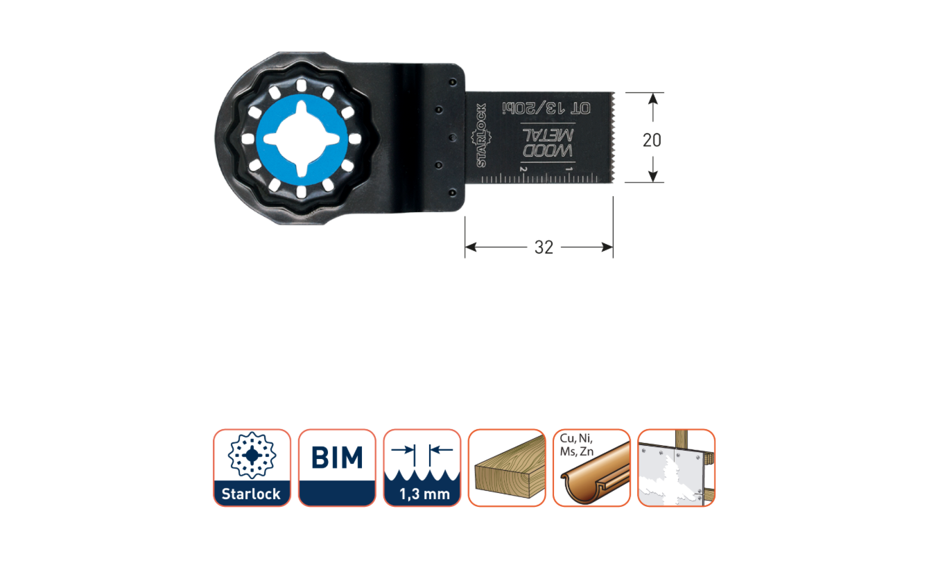 Starlock OT13-20bi multitool zaagblad