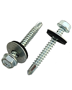 Zelfborende schroeven met EPDM ring verzinkt 6,3x63 - 100 stuks