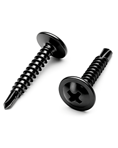 Zelfborende schroeven met flenskop 4,2x25 zwart verzinkt 100 stuks