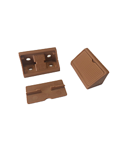 Kunststof hoekverbinders lichtbruin 50 stuks