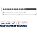 HSS-Co Spiraalboor, type TLS1000, extra lang 7/370/250