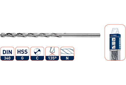 HSS-G Spiraalboren splitpoint, lang 1,5 mm