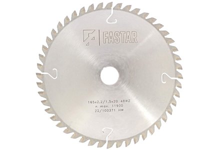 FASTAR HM cirkelzaagblad 165x20x48 2,2/1,5 WZ