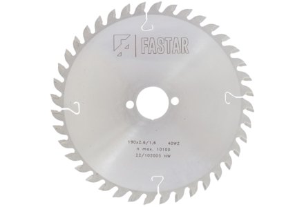 FASTAR HM cirkelzaagblad 190x30x40 2.6/1.6 WZ