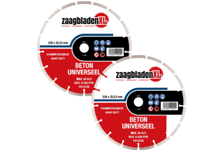 Set diamantzaagbladen universeel ZaagbladenXL 230mm 2 stuks