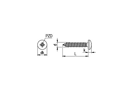 Zelftappers DIN 7981 pozidrive 2,9x9,5 verzinkt 2000 stuks