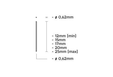 Prebena stift pin AL25 CLS-S10 gebronsd - 20.000 stuks