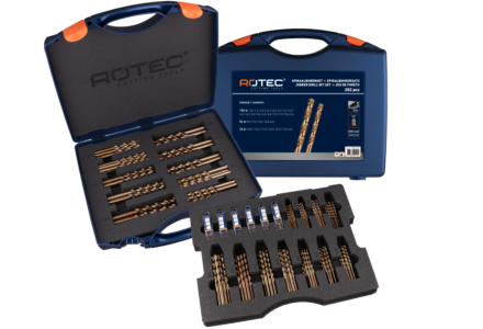 Rotec 202 delige HSS-Co cobalt splitpoint spiraalboren in koffer