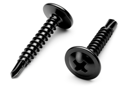 Zelfborende schroeven met flenskop 4,2x22 zwart verzinkt 100 stuks