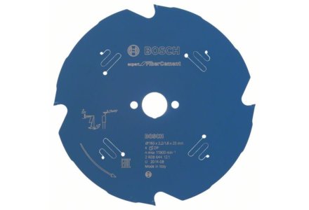 Bosch cirkelzaagblad 160x20x4 Expert for Fibre cement
