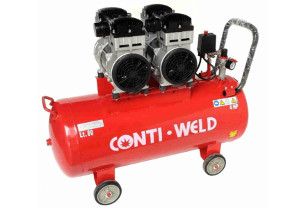 Conti-Weld olievrije geluidsarme compressor LBWN 80 liter 8 bar