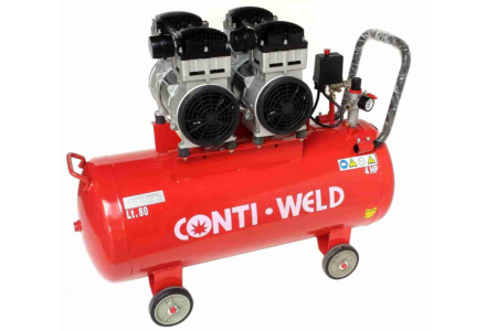 Conti-Weld olievrije geluidsarme compressor LBWN 80 liter 8 bar