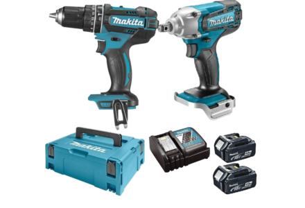 Makita combiset accuboormachine + slagmoeraanzetter 18V 5.0Ah