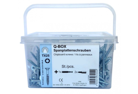 Spaanplaatschroeven voordeelemmer torx 5x80 verzinkt - 140 stuks
