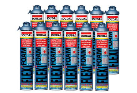 Soudal Flexifoam Click & Fix blauw 12x750ml