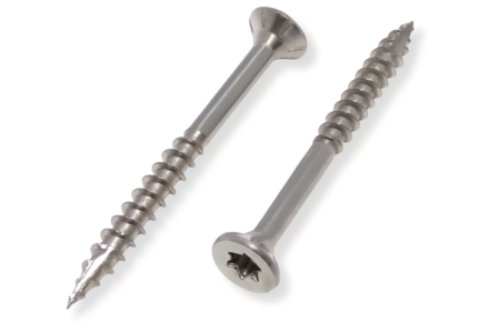 Hardhoutschroeven RVS A4 4,5x45 torx 200 stuks