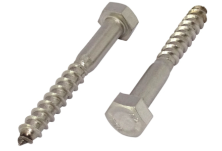 Houtdraadbouten 10x60 RVS A2 100st.