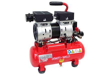 Conti-Weld olievrije geluidsarme compressor LBWH 9 liter 8 bar