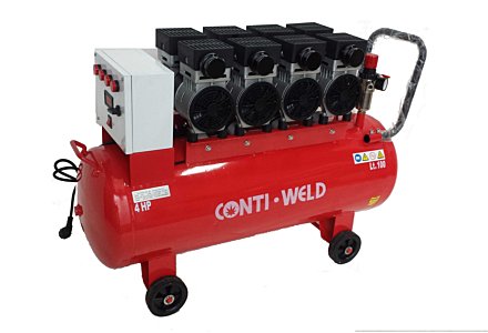 Conti-Weld olievrije geluidsarme compressor LBWT 100 liter 8 bar
