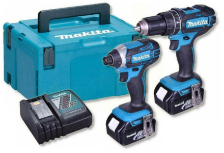 Makita combiset 18V 2x 5.0Ah in systainer