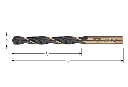 Rotec HSS Spiraalboren 'precise' 3,0 mm. DIN 338 V.E. 1 stuk