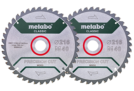 Metabo KGS 216 zaagblad 216x30x40 tanden - 2 pack