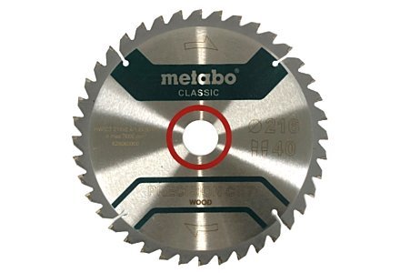 Metabo precision cut classic cirkelzaagblad 216x30x40