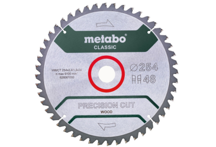 Metabo precision cut classic cirkelzaagblad 254x30x48