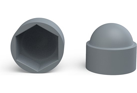 Moerkappen grijs M10 SW17 180 stuks