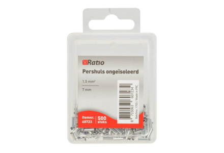 Pershuls ongeïsoleerd 10mm2 12mm - 100 stuks