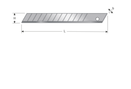 Reserve afbreekmes, 9mm 10 stuks
