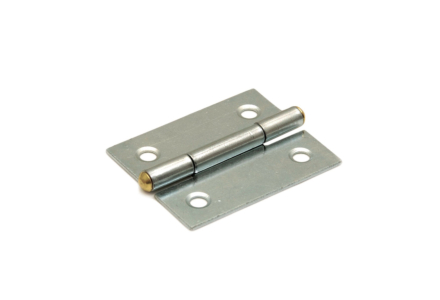 Smalscharnier 30x26mm met vaste messing pen verzinkt
