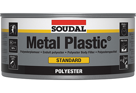Soudal Metal Plastic polyesterplamuur standard 2kg