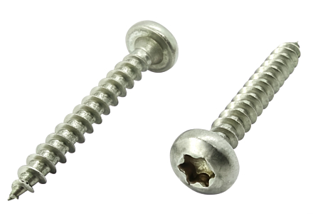 Spaanplaatschroeven bolkop RVS A2 torx 6x60 voldraad - 100 stuks