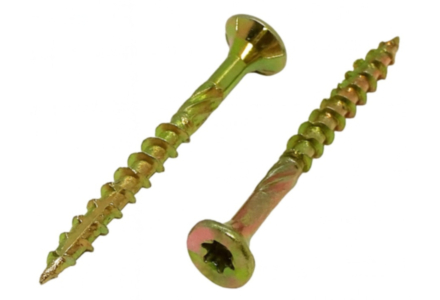 Spaanplaatschroeven geel verzinkt torx 4x40 - 1000 stuks