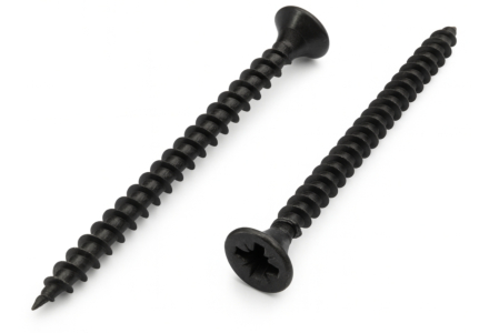 Spaanplaatschroeven zwart verzinkt 4x45 - 200 stuks