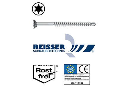 Reisser Sparibo boorschroeven RVS A2 4x35 1000 stuks